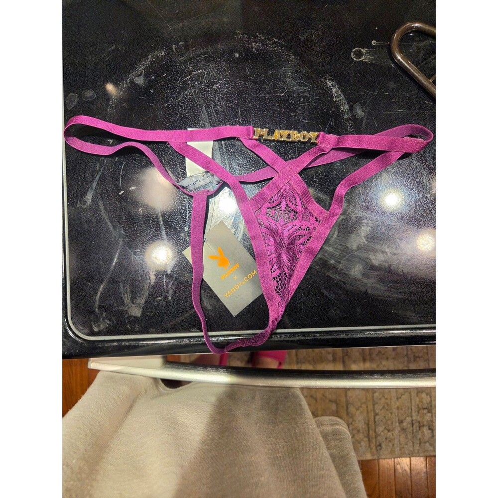 Purple Playboy thong